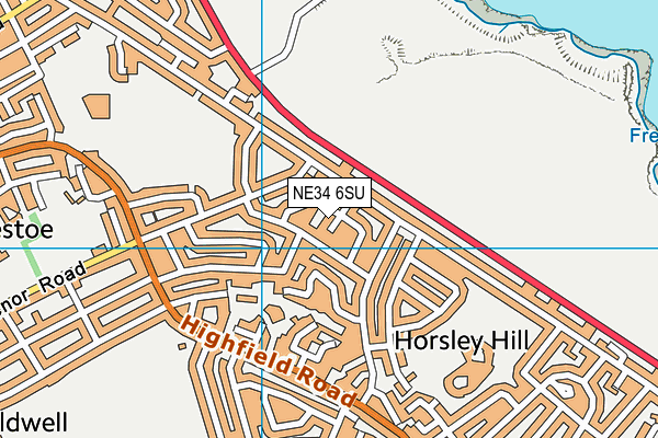 NE34 6SU map - OS VectorMap District (Ordnance Survey) NE34 6SU map - OS VectorMap District (Ordnance Survey)