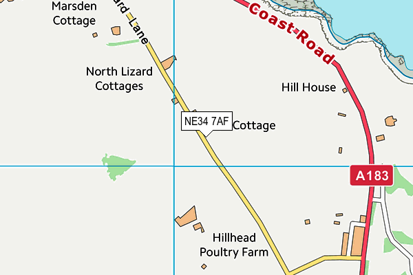 NE34 7AF map - OS VectorMap District (Ordnance Survey) NE34 7AF map - OS VectorMap District (Ordnance Survey)