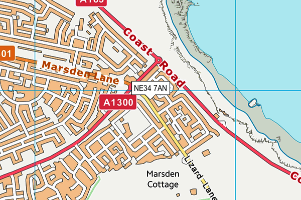 NE34 7AN map - OS VectorMap District (Ordnance Survey) NE34 7AN map - OS VectorMap District (Ordnance Survey)
