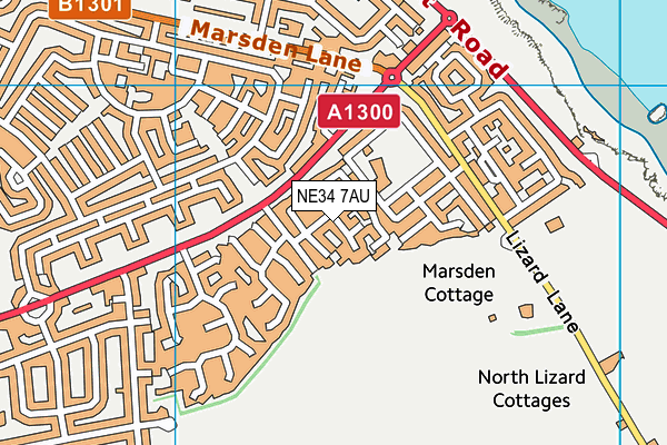 NE34 7AU map - OS VectorMap District (Ordnance Survey) NE34 7AU map - OS VectorMap District (Ordnance Survey)