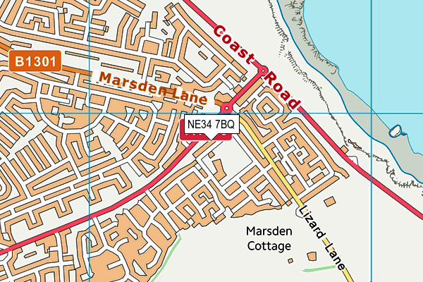 NE34 7BQ map - OS VectorMap District (Ordnance Survey) NE34 7BQ map - OS VectorMap District (Ordnance Survey)