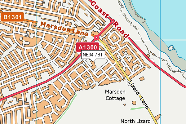 NE34 7BT map - OS VectorMap District (Ordnance Survey) NE34 7BT map - OS VectorMap District (Ordnance Survey)