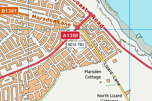 NE34 7BU map - OS VectorMap District (Ordnance Survey) NE34 7BU map - OS VectorMap District (Ordnance Survey)