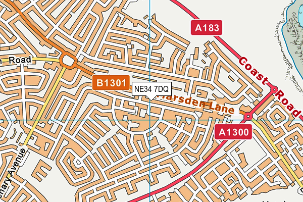 NE34 7DQ map - OS VectorMap District (Ordnance Survey) NE34 7DQ map - OS VectorMap District (Ordnance Survey)