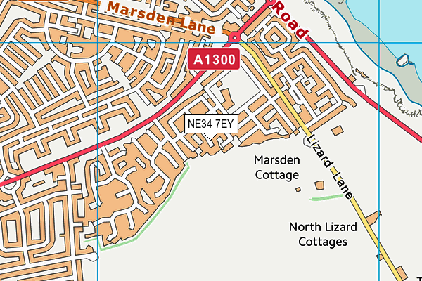 NE34 7EY map - OS VectorMap District (Ordnance Survey) NE34 7EY map - OS VectorMap District (Ordnance Survey)