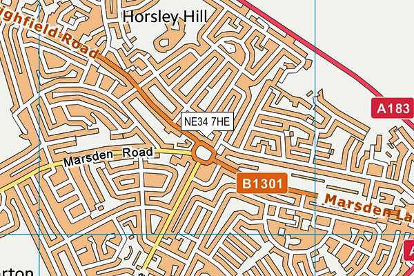 NE34 7HE map - OS VectorMap District (Ordnance Survey) NE34 7HE map - OS VectorMap District (Ordnance Survey)