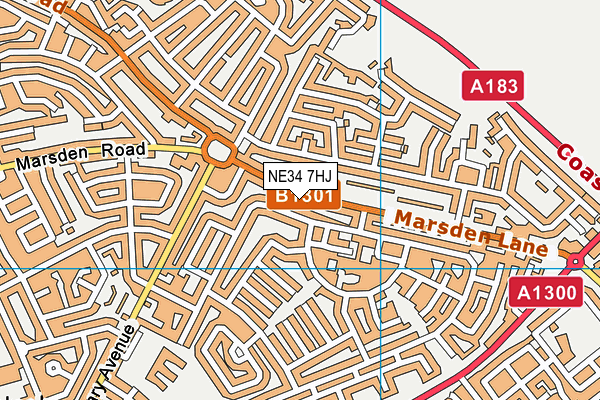 NE34 7HJ map - OS VectorMap District (Ordnance Survey) NE34 7HJ map - OS VectorMap District (Ordnance Survey)