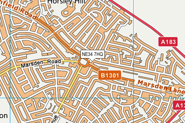 NE34 7HQ map - OS VectorMap District (Ordnance Survey) NE34 7HQ map - OS VectorMap District (Ordnance Survey)