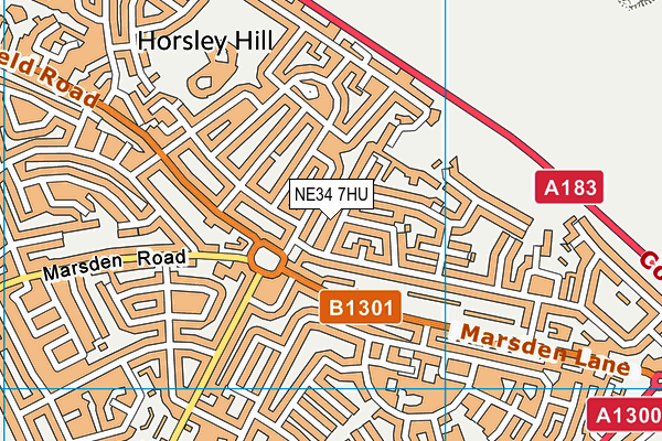 NE34 7HU map - OS VectorMap District (Ordnance Survey) NE34 7HU map - OS VectorMap District (Ordnance Survey)