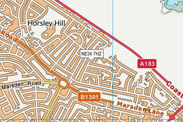 NE34 7HZ map - OS VectorMap District (Ordnance Survey) NE34 7HZ map - OS VectorMap District (Ordnance Survey)