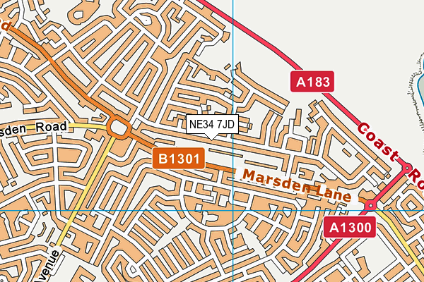 NE34 7JD map - OS VectorMap District (Ordnance Survey) NE34 7JD map - OS VectorMap District (Ordnance Survey)