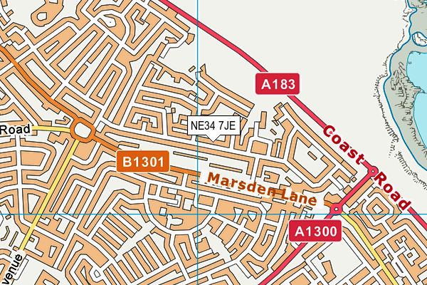 NE34 7JE map - OS VectorMap District (Ordnance Survey) NE34 7JE map - OS VectorMap District (Ordnance Survey)