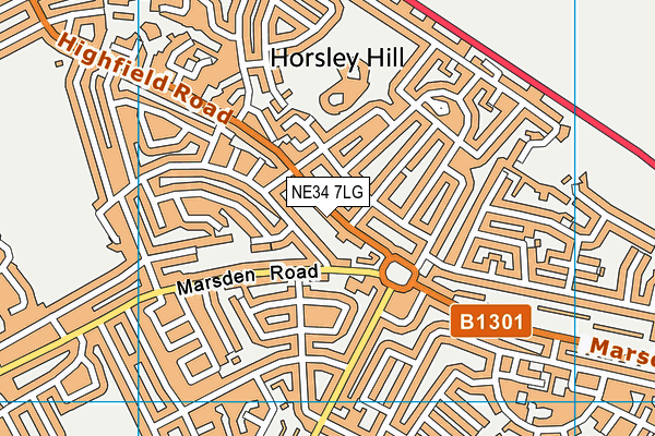 NE34 7LG map - OS VectorMap District (Ordnance Survey) NE34 7LG map - OS VectorMap District (Ordnance Survey)