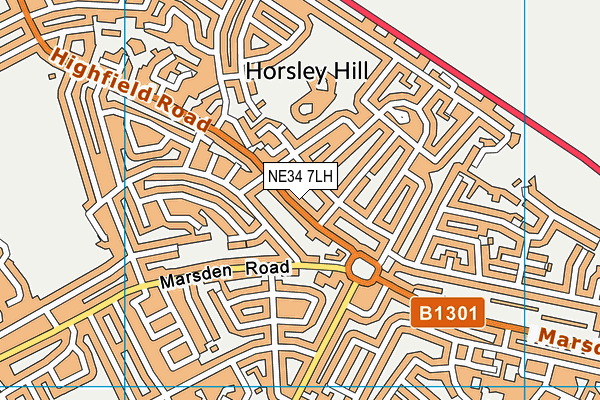 NE34 7LH map - OS VectorMap District (Ordnance Survey) NE34 7LH map - OS VectorMap District (Ordnance Survey)