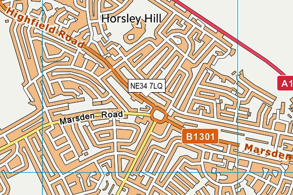 NE34 7LQ map - OS VectorMap District (Ordnance Survey) NE34 7LQ map - OS VectorMap District (Ordnance Survey)