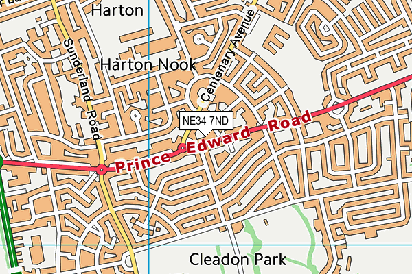 NE34 7ND map - OS VectorMap District (Ordnance Survey) NE34 7ND map - OS VectorMap District (Ordnance Survey)
