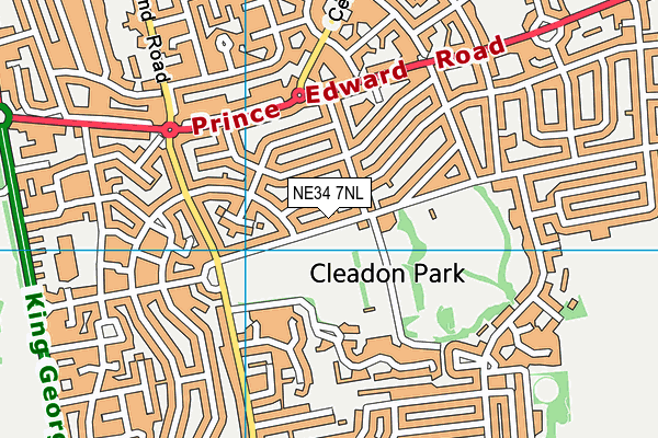 NE34 7NL map - OS VectorMap District (Ordnance Survey)