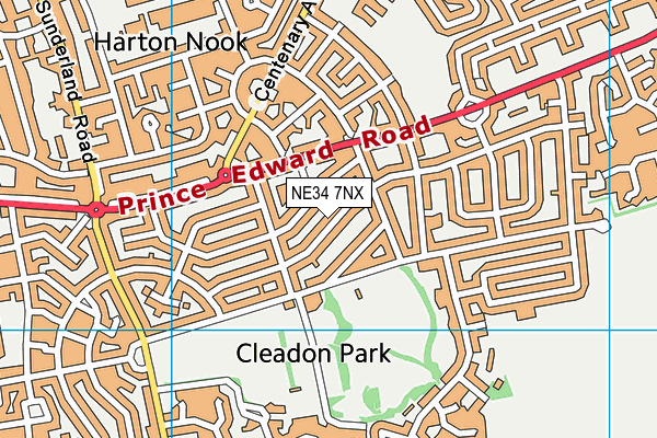 NE34 7NX map - OS VectorMap District (Ordnance Survey) NE34 7NX map - OS VectorMap District (Ordnance Survey)