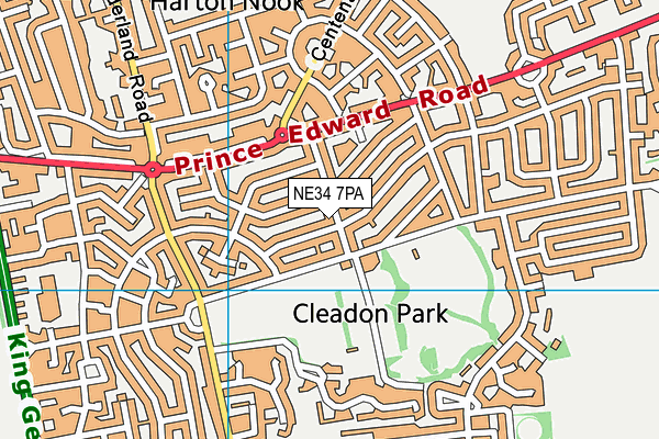 NE34 7PA map - OS VectorMap District (Ordnance Survey) NE34 7PA map - OS VectorMap District (Ordnance Survey)