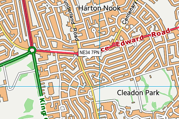 NE34 7PN map - OS VectorMap District (Ordnance Survey) NE34 7PN map - OS VectorMap District (Ordnance Survey)