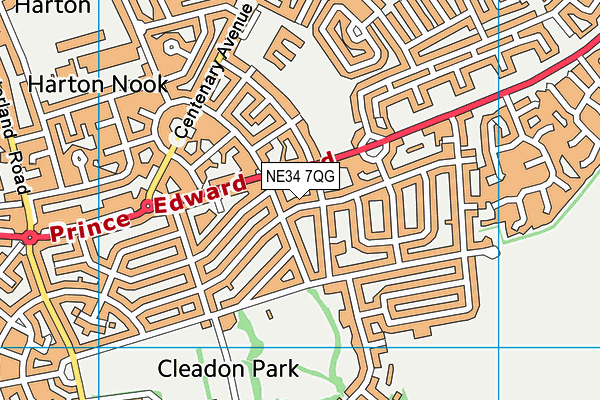 NE34 7QG map - OS VectorMap District (Ordnance Survey) NE34 7QG map - OS VectorMap District (Ordnance Survey)