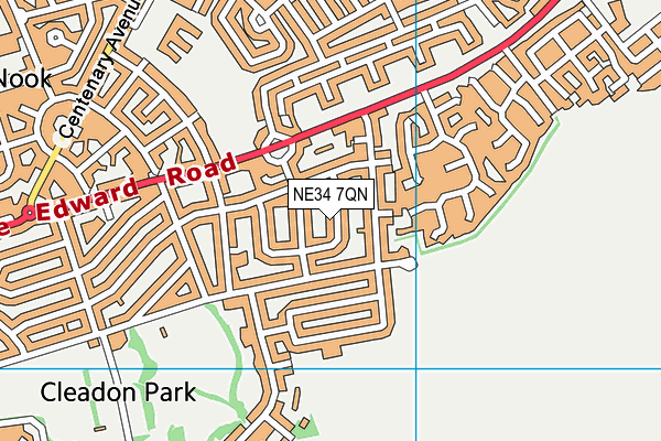 NE34 7QN map - OS VectorMap District (Ordnance Survey) NE34 7QN map - OS VectorMap District (Ordnance Survey)