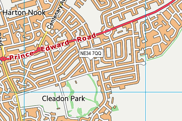 NE34 7QQ map - OS VectorMap District (Ordnance Survey) NE34 7QQ map - OS VectorMap District (Ordnance Survey)