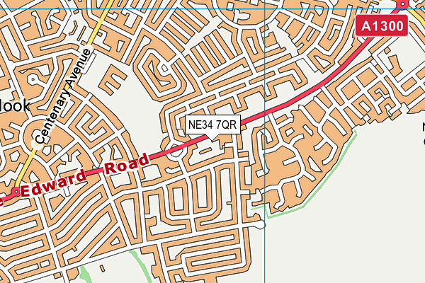 NE34 7QR map - OS VectorMap District (Ordnance Survey) NE34 7QR map - OS VectorMap District (Ordnance Survey)
