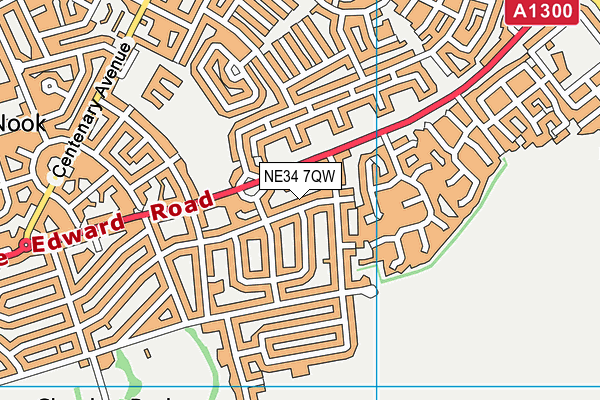 NE34 7QW map - OS VectorMap District (Ordnance Survey) NE34 7QW map - OS VectorMap District (Ordnance Survey)