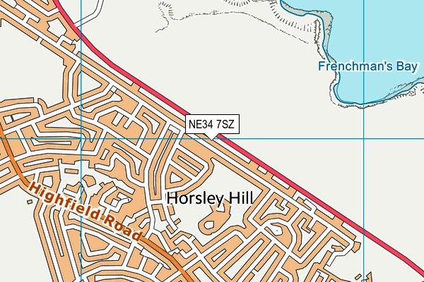 NE34 7SZ map - OS VectorMap District (Ordnance Survey) NE34 7SZ map - OS VectorMap District (Ordnance Survey)