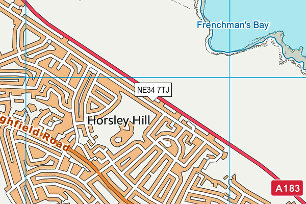 NE34 7TJ map - OS VectorMap District (Ordnance Survey) NE34 7TJ map - OS VectorMap District (Ordnance Survey)