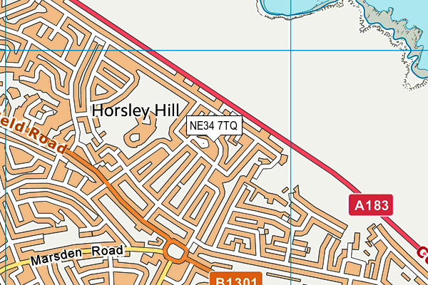 NE34 7TQ map - OS VectorMap District (Ordnance Survey) NE34 7TQ map - OS VectorMap District (Ordnance Survey)