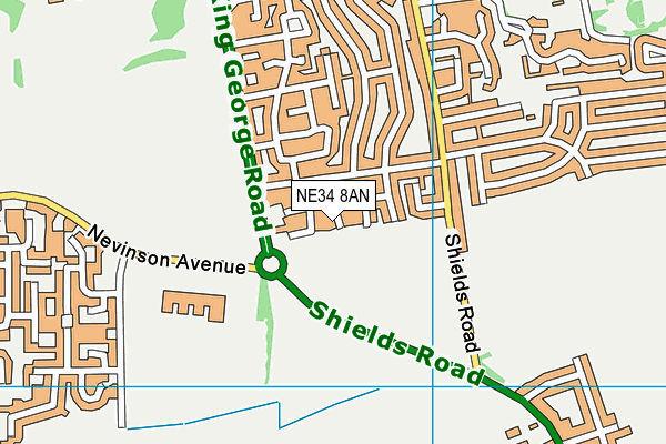 NE34 8AN map - OS VectorMap District (Ordnance Survey) NE34 8AN map - OS VectorMap District (Ordnance Survey)