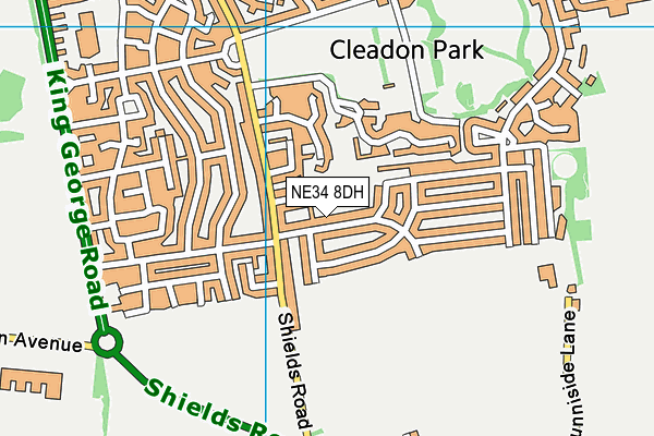 NE34 8DH map - OS VectorMap District (Ordnance Survey) NE34 8DH map - OS VectorMap District (Ordnance Survey)