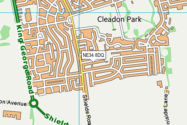NE34 8DQ map - OS VectorMap District (Ordnance Survey) NE34 8DQ map - OS VectorMap District (Ordnance Survey)