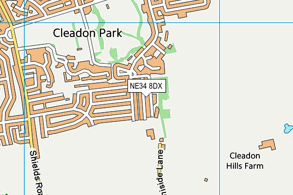 NE34 8DX map - OS VectorMap District (Ordnance Survey) NE34 8DX map - OS VectorMap District (Ordnance Survey)