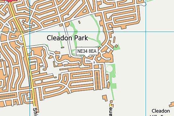 NE34 8EA map - OS VectorMap District (Ordnance Survey) NE34 8EA map - OS VectorMap District (Ordnance Survey)