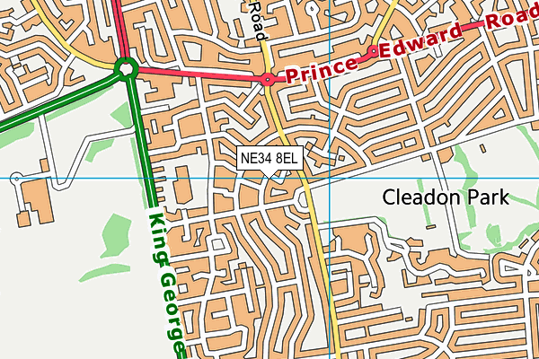 NE34 8EL map - OS VectorMap District (Ordnance Survey) NE34 8EL map - OS VectorMap District (Ordnance Survey)