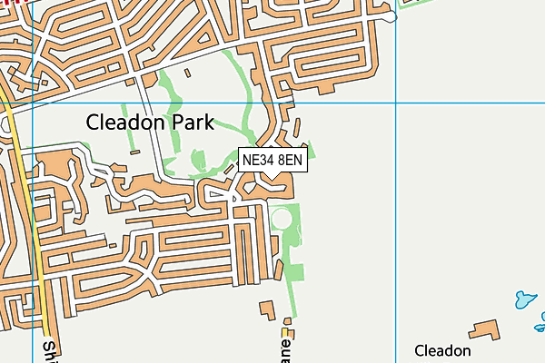 NE34 8EN map - OS VectorMap District (Ordnance Survey)