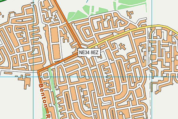 NE34 8EZ map - OS VectorMap District (Ordnance Survey) NE34 8EZ map - OS VectorMap District (Ordnance Survey)