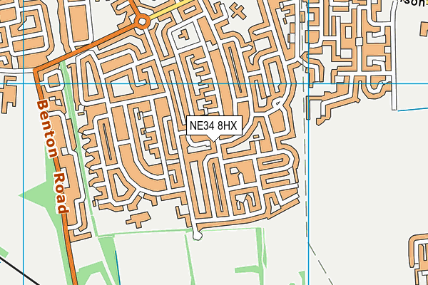 NE34 8HX map - OS VectorMap District (Ordnance Survey) NE34 8HX map - OS VectorMap District (Ordnance Survey)