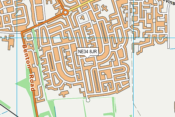 NE34 8JR map - OS VectorMap District (Ordnance Survey) NE34 8JR map - OS VectorMap District (Ordnance Survey)