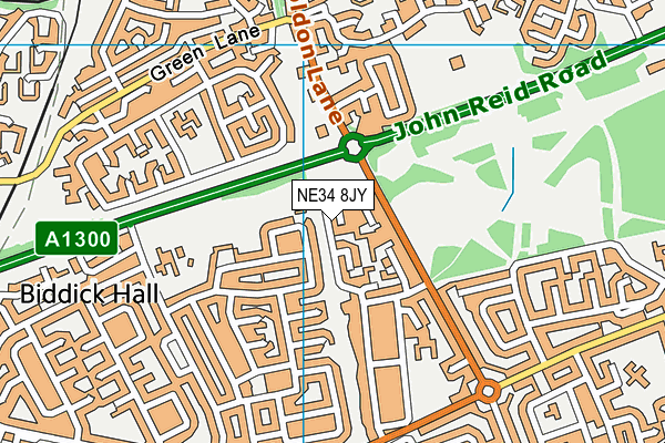 NE34 8JY map - OS VectorMap District (Ordnance Survey) NE34 8JY map - OS VectorMap District (Ordnance Survey)
