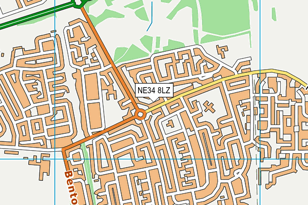 NE34 8LZ map - OS VectorMap District (Ordnance Survey) NE34 8LZ map - OS VectorMap District (Ordnance Survey)