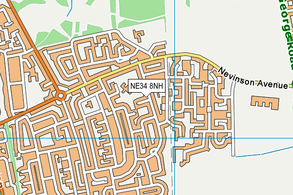 NE34 8NH map - OS VectorMap District (Ordnance Survey) NE34 8NH map - OS VectorMap District (Ordnance Survey)