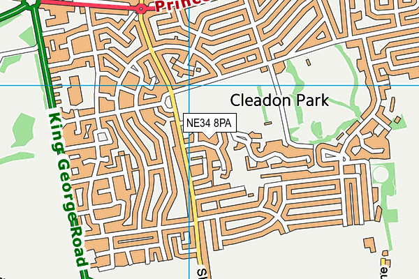 NE34 8PA map - OS VectorMap District (Ordnance Survey) NE34 8PA map - OS VectorMap District (Ordnance Survey)