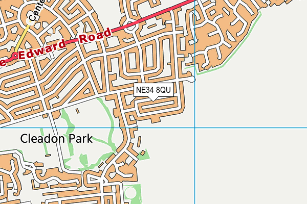 NE34 8QU map - OS VectorMap District (Ordnance Survey) NE34 8QU map - OS VectorMap District (Ordnance Survey)