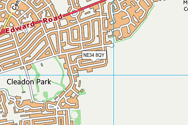 NE34 8QY map - OS VectorMap District (Ordnance Survey)