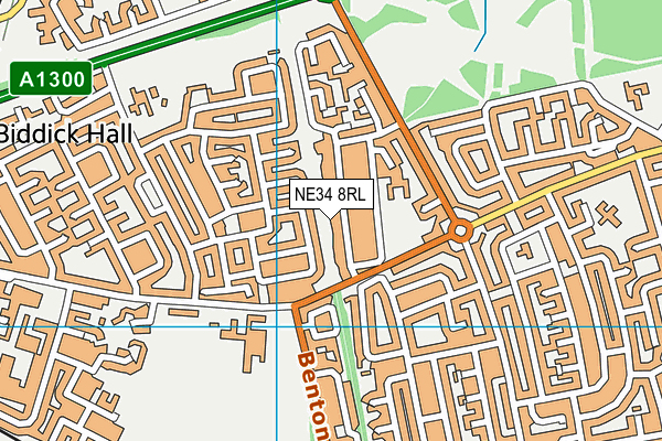 NE34 8RL map - OS VectorMap District (Ordnance Survey) NE34 8RL map - OS VectorMap District (Ordnance Survey)