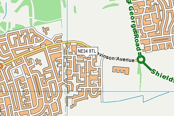 NE34 8TL map - OS VectorMap District (Ordnance Survey) NE34 8TL map - OS VectorMap District (Ordnance Survey)